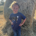 Bandit Toddler Tee on Vintage True Navy