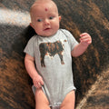 Bandit Baby Bodysuit on Heather