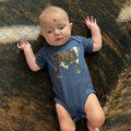 Bandit Baby Bodysuit on Vintage True Navy