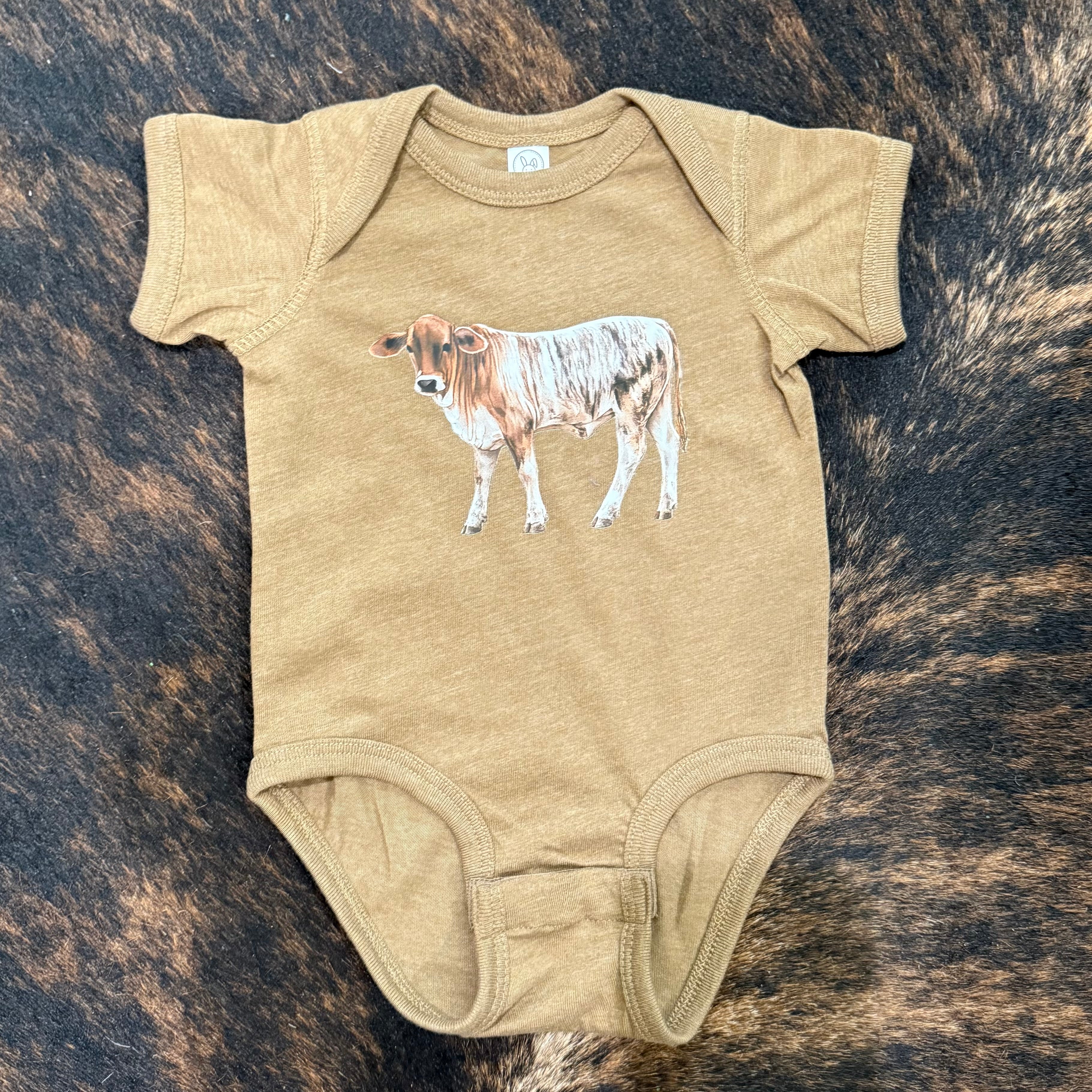 Savvy Baby Bodysuit on Vintage Coyote Brown
