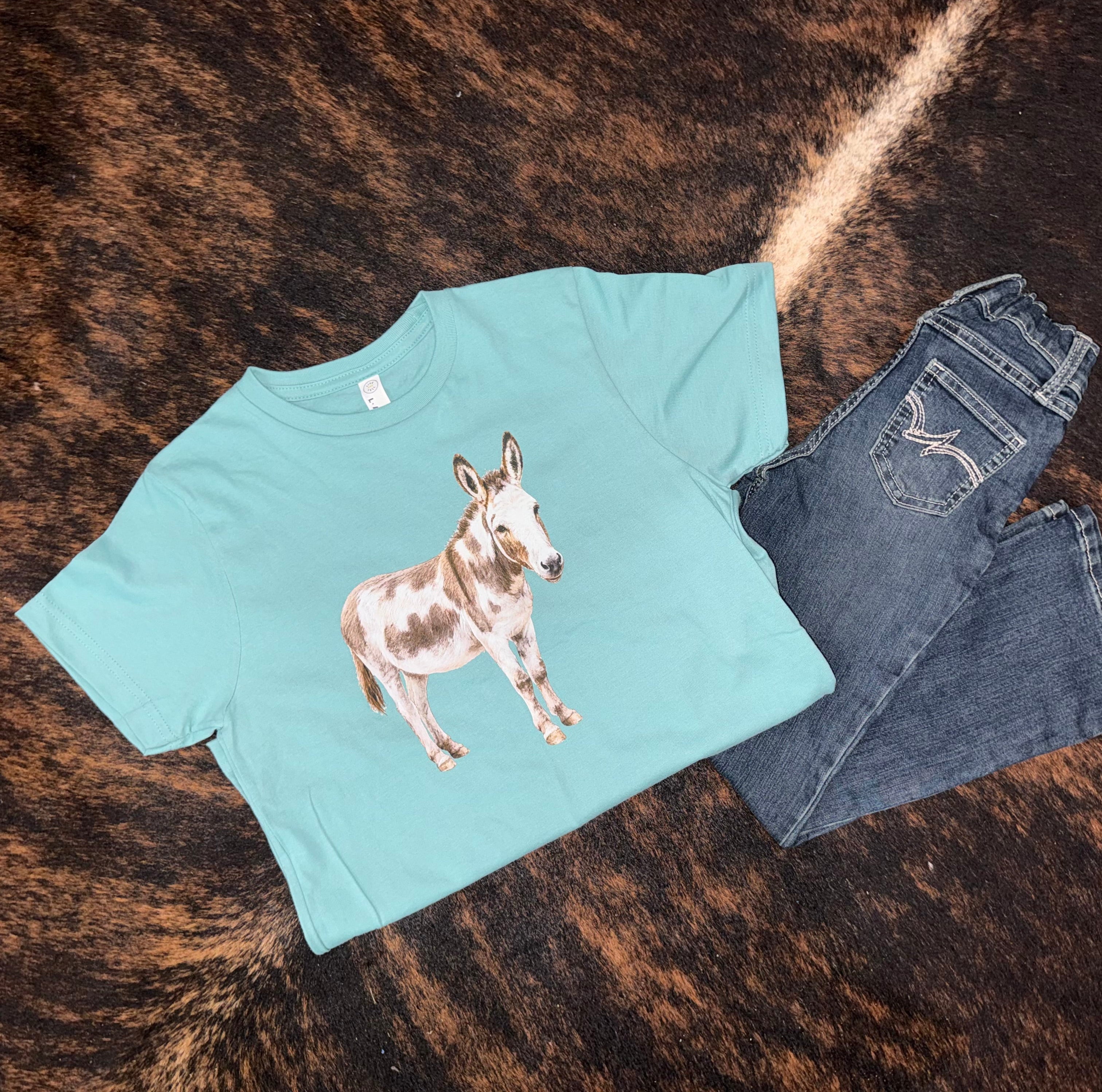 Waylon the Donkey Toddler Tee on Saltwater