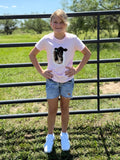 Ear Tag No.14 Big Kid Tee-Pink