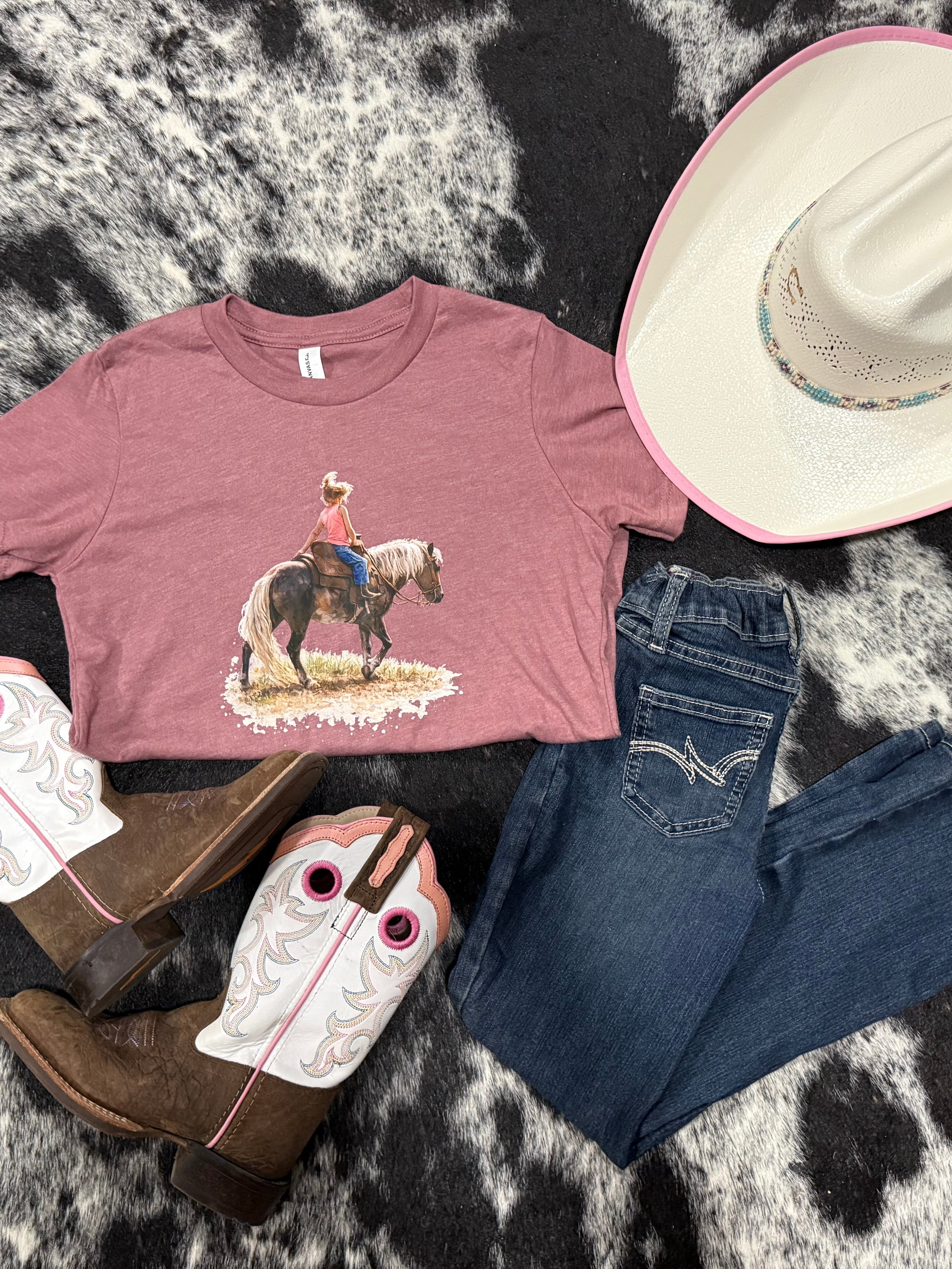 Little Cowgirl Big Kid Tee