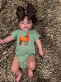 Ranch Horse Baby Bodysuit on Sage