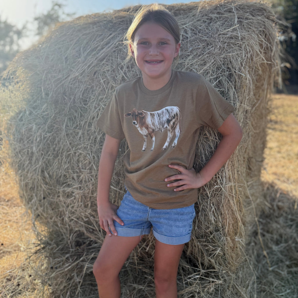 Savvy Big Kid Tee on Vintage Coyote Brown