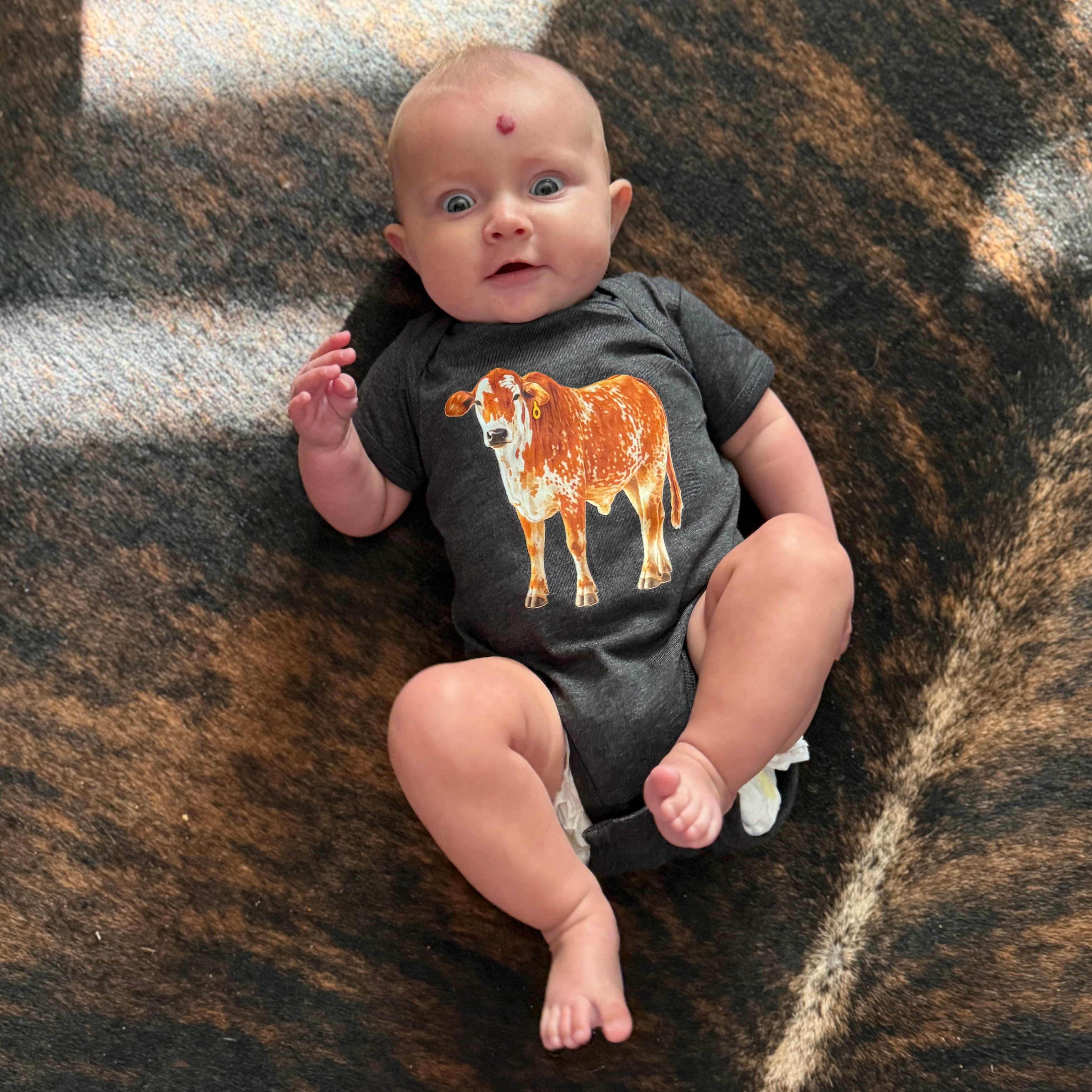 Rusty Baby Bodysuit on Vintage Smoke