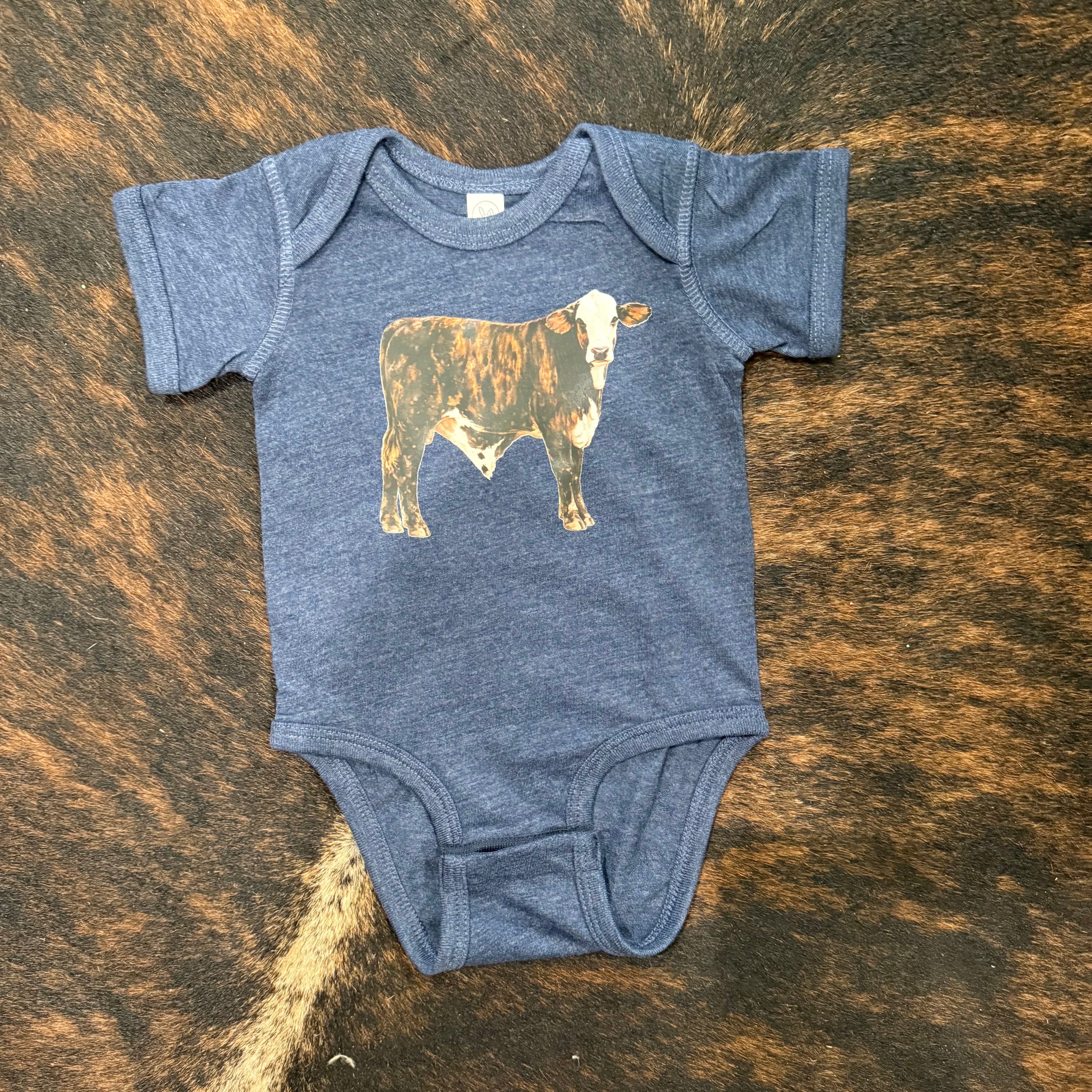 Bandit Baby Bodysuit on Vintage True Navy