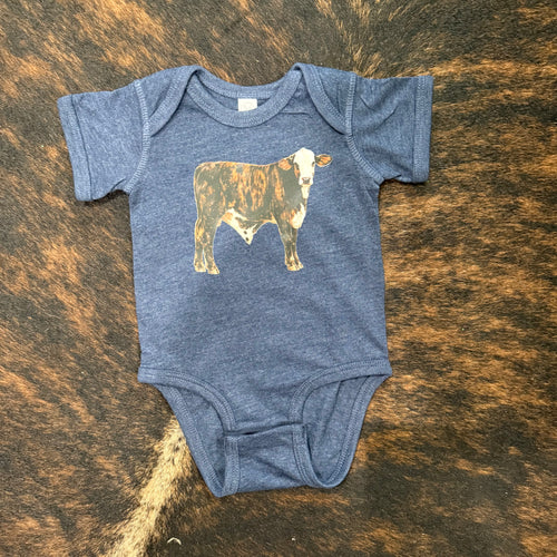 Bandit Baby Bodysuit on Vintage True Navy